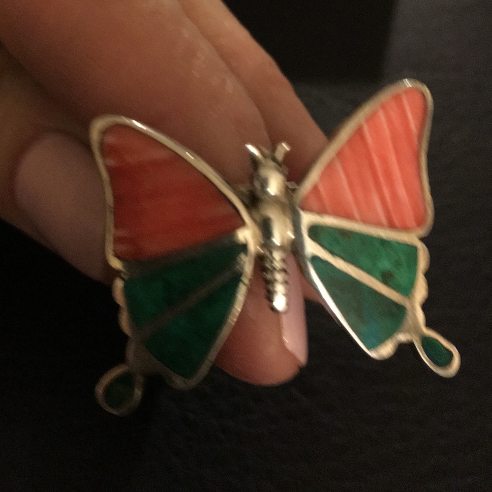 Butterfly Ring Silver 950 Size Is Adjustable - image 1